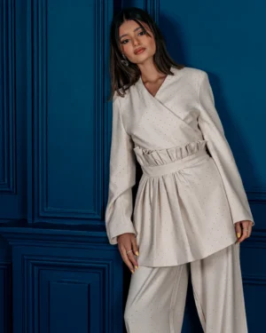 Blazer glitter beige-Exclusive